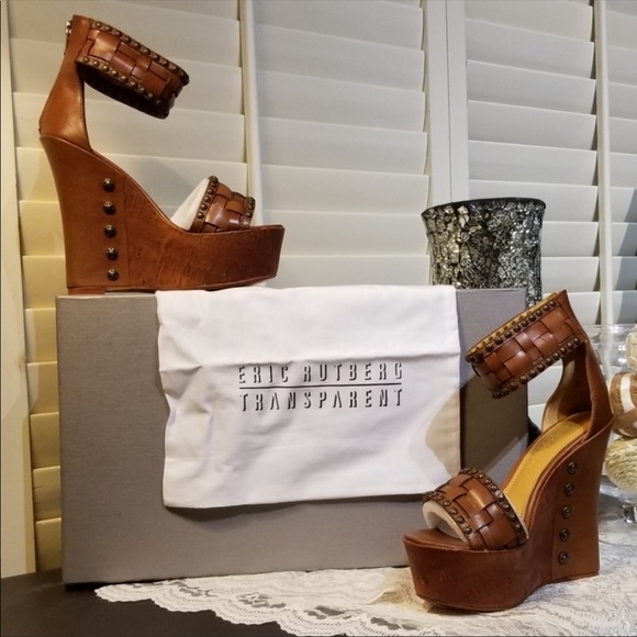 Eric Rutberg | Shoes | Nib Eric Rutberg Transparent Leather Wedges ...